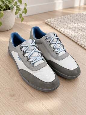 SAS Sporty Women’s Walking Shoes Gray White Leather Sneakers 9.5 M USA